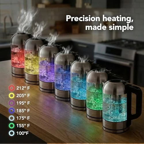 Digital Glass Electric Kettle with Temperature Control — Electric Kettle, OVENTE