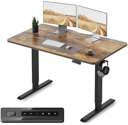 Electric Standing Desk, 48 x 24 Inches Height Adjustable Stand up Desk — Standing Desk, FEZIBO