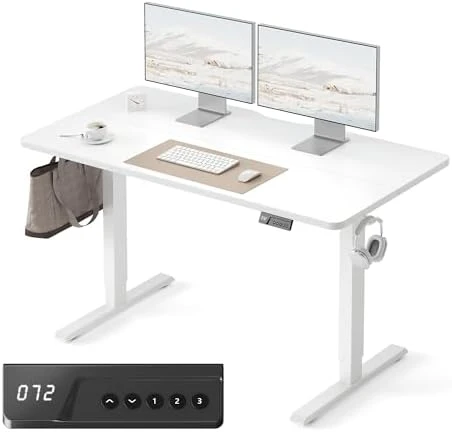 Electric Standing Desk, 48 x 24 Inches Height Adjustable Stand up Desk — Standing Desk, FEZIBO