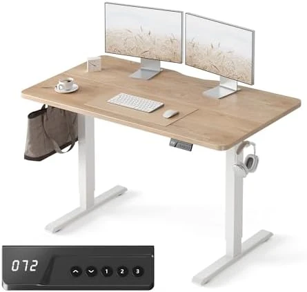 Electric Standing Desk, 48 x 24 Inches Height Adjustable Stand up Desk — Standing Desk, FEZIBO