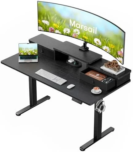 Electric Standing Desk with Drawers — Standing Desk, Marsail