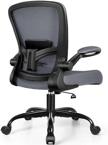 Ergonomic Mesh Office Chair with Adjustable Lumbar Support and Flip-up Armrests — Smart Chairs, FelixKing
