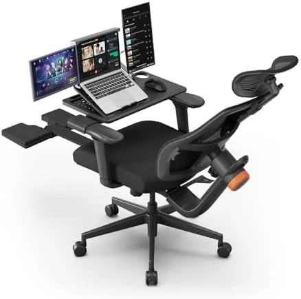 Ergonomic Office Chair with Footrest, Auto-Following Lumbar Support, High Back Desk Chair with 4D Armrest, 136° Tilt... — Smart Chairs, NEWTRAL