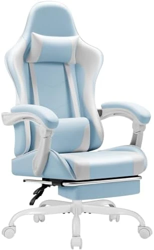 Gaming Chair with Footrest and Massage Lumbar Support — Smart Chairs, Shahoo
