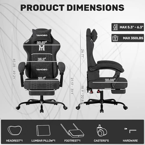 Gaming Chair with Footrest — Smart Chairs, YAMOBO