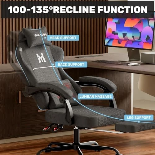 Gaming Chair with Footrest — Smart Chairs, YAMOBO