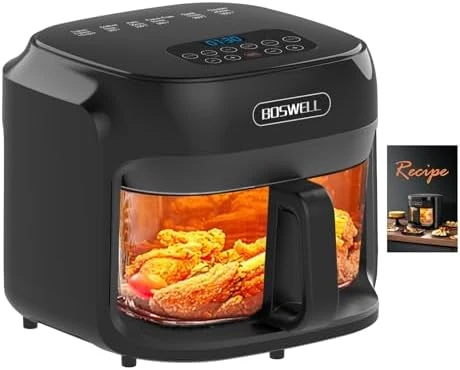 Glass Air Fryer with Transparent Fry Bowl — Air Fryer, BOSWELL