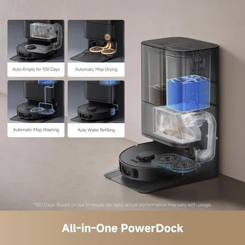 Robot Vacuum and Mop Combo with Self-Emptying Dock — Robot Vacuum, Dreame