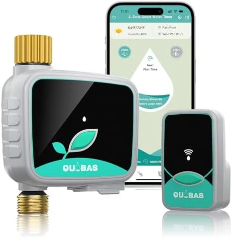 Smart WiFi Water Timer for Garden Hose — Irrigation System, QUOBAS