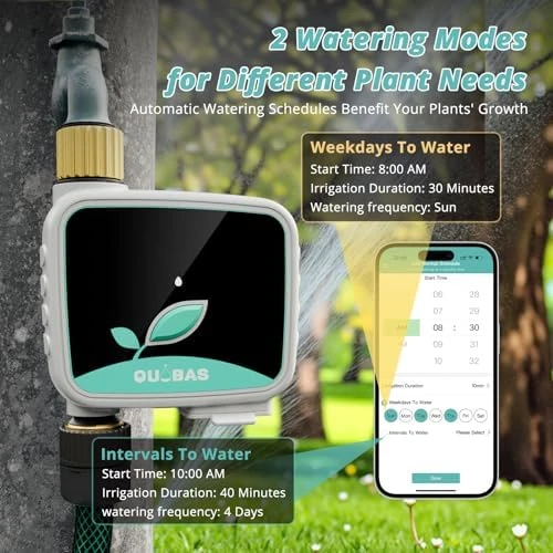 Smart WiFi Water Timer for Garden Hose — Irrigation System, QUOBAS