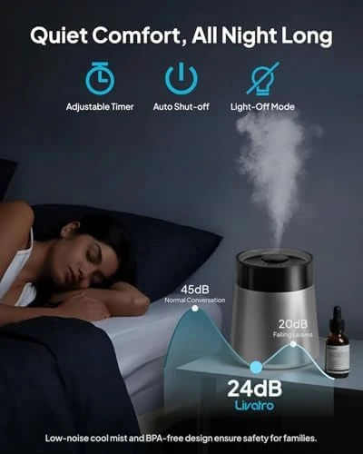 Ultrasonic Cool Mist Humidifier — Humidifier, Livatro