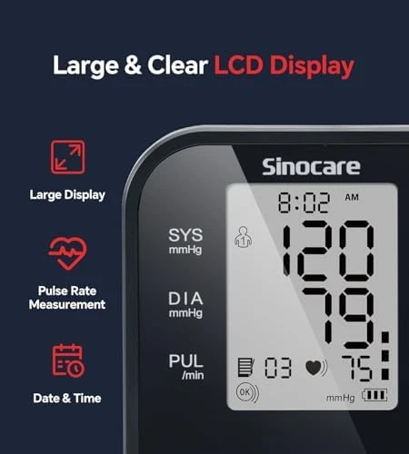 Upper Arm Blood Pressure Monitor — Blood Pressure Monitor, SINOCARE