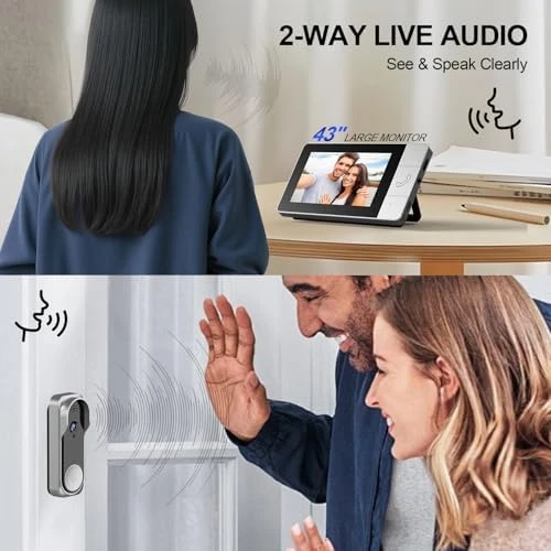 Video Doorbell with 43-Inch Monitor — Video Doorbell, irianu