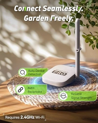 WiFi Water Hose Timer with Brass Inlet and Outlet — Irrigation System, RainPoint