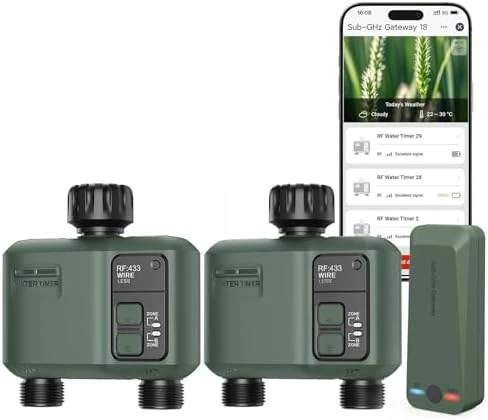 WiFi Water Timer 2 Zone for Garden Hose — Irrigation System, Shrivee