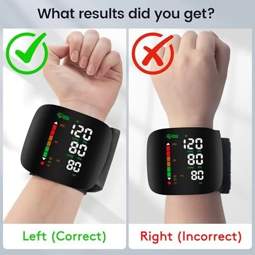 Wrist Blood Pressure Monitor with LED Display and Touch Screen — Blood Pressure Monitor, Double love