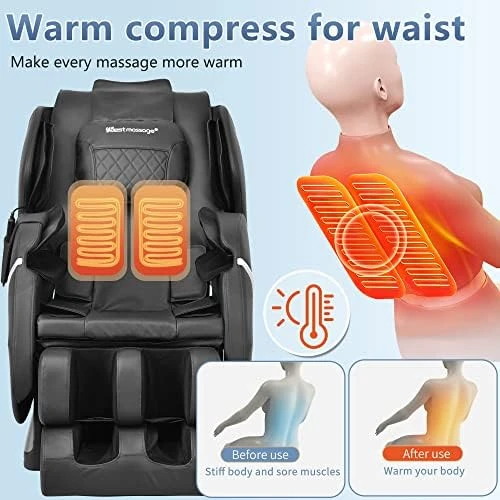 Zero Gravity Full Body Electric Shiatsu Massage Chair Recliner with Foot Rollers, Heat Therapy, and Air Massage System — Massage Chairs, BestMassage