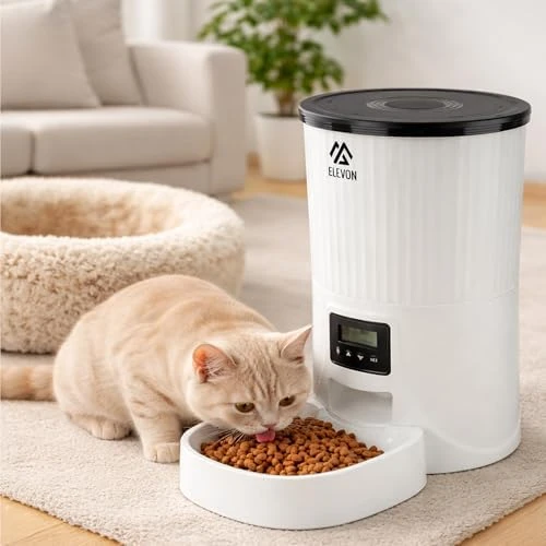 Automatic Cat and Dog Feeder with Voice Recorder — Automatic Pet Feeder, Elevon