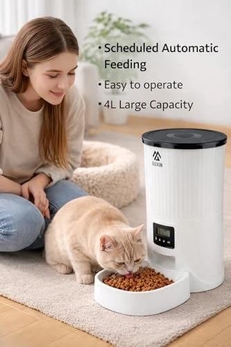 Automatic Cat and Dog Feeder with Voice Recorder — Automatic Pet Feeder, Elevon