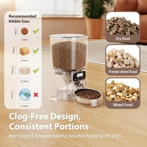 Automatic Cat Feeder with Stainless Steel Bowl — Automatic Pet Feeder, Petrice