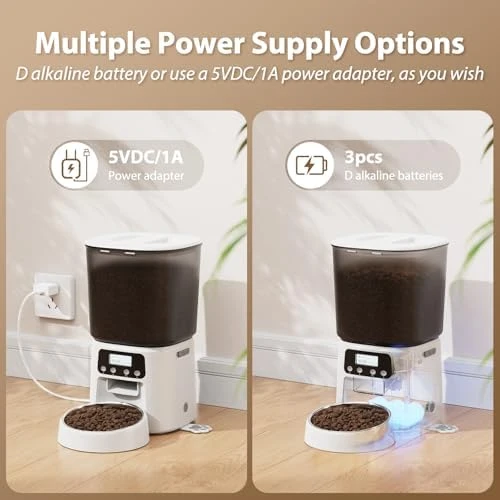 Automatic Cat Feeder with Stainless Steel Bowl — Automatic Pet Feeder, Petrice