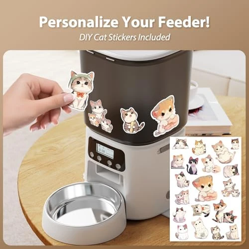 Automatic Cat Feeder with Stainless Steel Bowl — Automatic Pet Feeder, Petrice