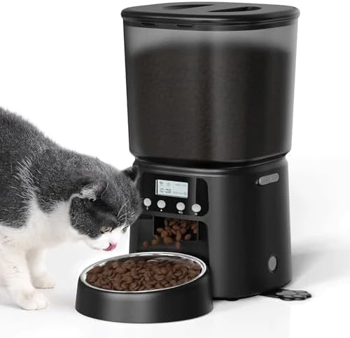 Automatic Cat Feeder with Stainless Steel Bowl — Automatic Pet Feeder, Petrice