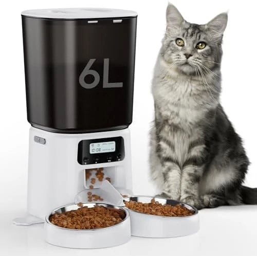 Automatic Cat Feeder with Stainless Steel Bowl — Automatic Pet Feeder, Petrice
