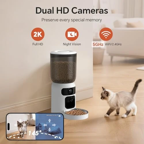 Automatic Pet Feeder with Dual Cameras and Laser Pointer — Automatic Pet Feeder, Centvicam