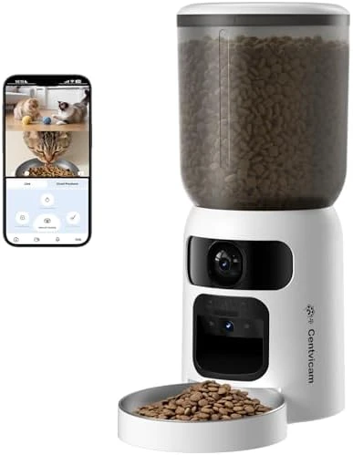 Automatic Pet Feeder with Dual Cameras and Laser Pointer — Automatic Pet Feeder, Centvicam