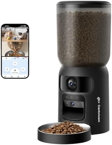 Automatic Pet Feeder with Dual Cameras and Laser Pointer — Automatic Pet Feeder, Centvicam