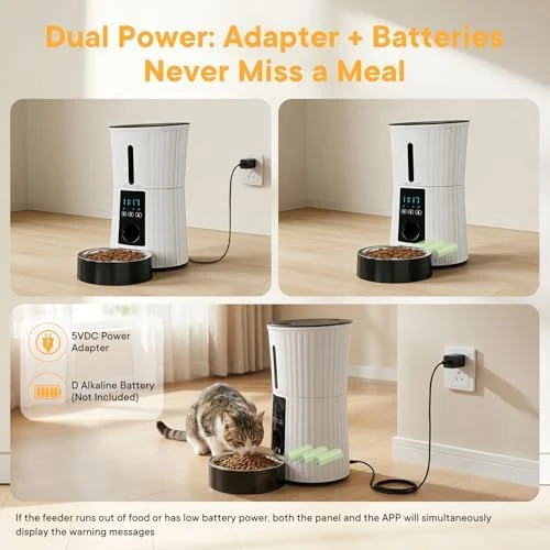 Automatic Pet Feeder with Voice Recorder and App Control — Automatic Pet Feeder, NEWBULIG