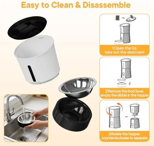 Automatic Pet Feeder with Voice Recorder and App Control — Automatic Pet Feeder, NEWBULIG