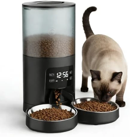 Automatic Pet Feeder with Voice Recorder and App Control — Automatic Pet Feeder, NEWBULIG