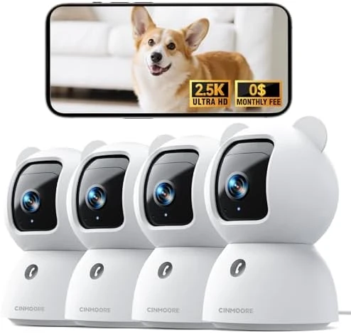 Indoor Security Camera with AI Detection and 2-Way Audio — Security Camera, CINMOORE