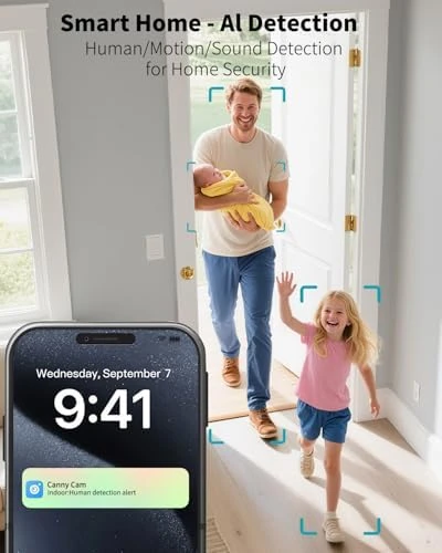 Indoor Security Camera with AI Detection and Two-Way Audio — Security Camera, VIMTAG