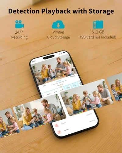 Indoor Security Camera with AI Detection and Two-Way Audio — Security Camera, VIMTAG