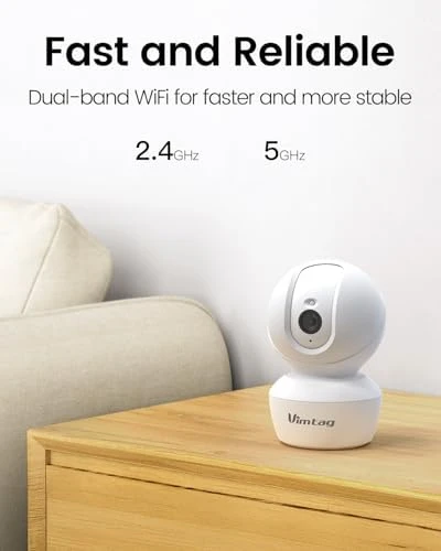 Indoor Security Camera with AI Detection and Two-Way Audio — Security Camera, VIMTAG