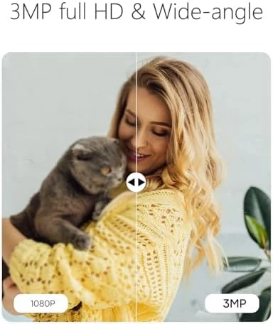 Interactive Pet Camera with Dual WiFi Antennas, 360° Pan-Tilt, 2K Dog & Cat Camera with Phone APP, 2.4GHz WiFi, IR Night... — Security Camera, Vstarcam