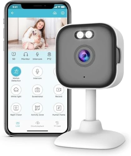 Interactive Pet Camera with Dual WiFi Antennas, 360° Pan-Tilt, 2K Dog & Cat Camera with Phone APP, 2.4GHz WiFi, IR Night... — Security Camera, Vstarcam