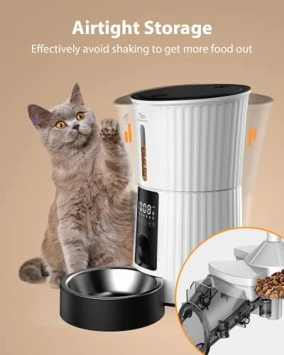 Timed Automatic Dry Food Dispenser — Automatic Pet Feeder, Petory