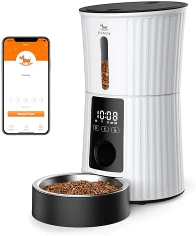 Timed Automatic Dry Food Dispenser — Automatic Pet Feeder, Petory