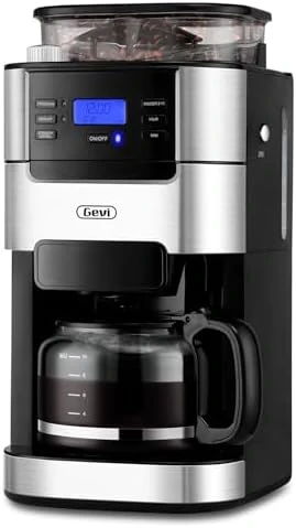 10-Cup Drip Coffee Maker with Built-in Burr Grinder — Coffee Maker, Gevi