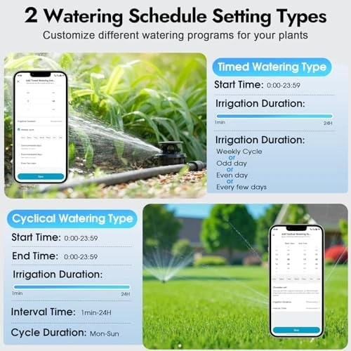 2 Zones WiFi Water Timer Brass Inlet — Irrigation System, Insoma