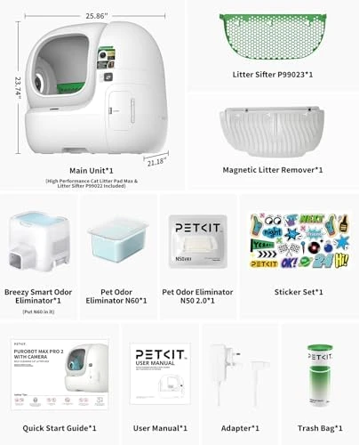 AI-Camera Self Cleaning Cat Litter Box — Self-Cleaning Litter Box, PETKIT