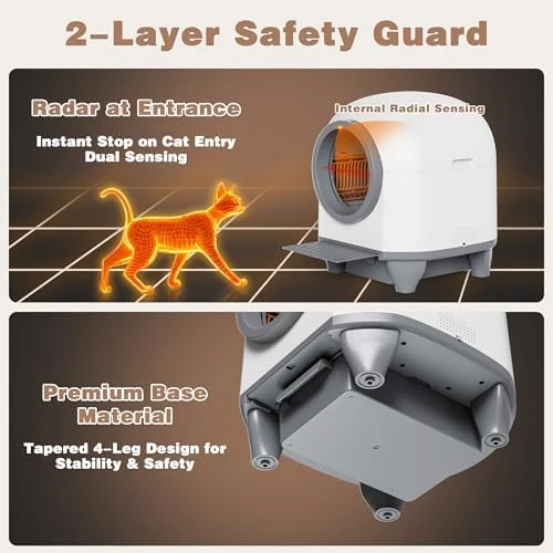 AutoClean Litter Box - 90L Large Capacity for Multi-Cat Households — Self-Cleaning Litter Box, Greesum