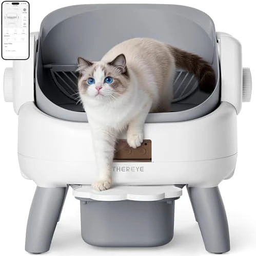 Automatic Litter Box with Entry Step — Self-Cleaning Litter Box, Thereye