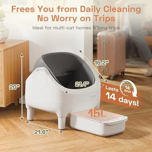 Electric Automatic Self-Cleaning Litter Box with Smart APP Control — Self-Cleaning Litter Box, WARCAT
