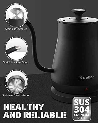 Gooseneck Kettle with Auto Shut Off — Electric Kettle, Keebar