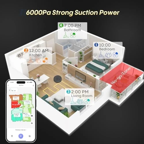 Robot Vacuum and Mop Combo with Self-Emptying Dock — Robot Vacuum, eitton